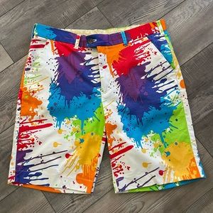 Loudmouth Paint Splatter Shorts size 36 - NWOT